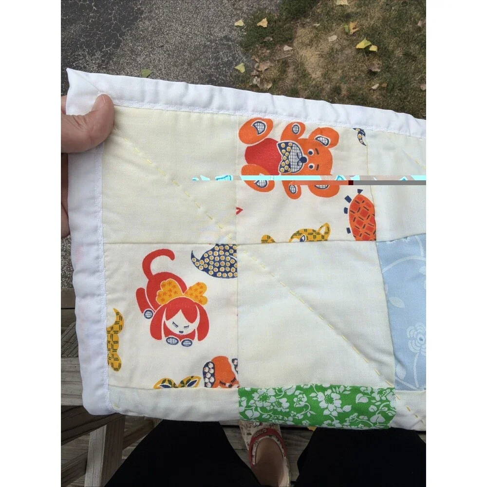 Baby Quilt Handmade Boy Girl Crib Blanket 35.5